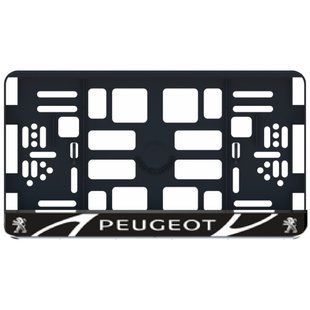 Купить Рамка номера Peugeot под Американский номер 300х150 мм Цветной Логотип 86659 Рамка номера - Универсальная - Американский тип