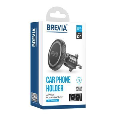 Купити Тримач мобільного телефону Brevia AirVent Ultra Mag Charge Посилений Магнітний (48010) 86255 Автотримач для телефону на повітропровід