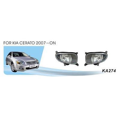 Купити Протитуманні фари для KIA Cerato 2007-2009 з проводкою Комплект (KA-274) 81544 Протитуманні фари модельні Іномарка