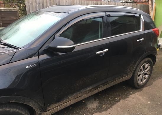 Купить Дефлекторы окон ветровики для Kia Sportage 2010-2015 4 шт (Auto Clover) 89988 Дефлекторы окон KIA