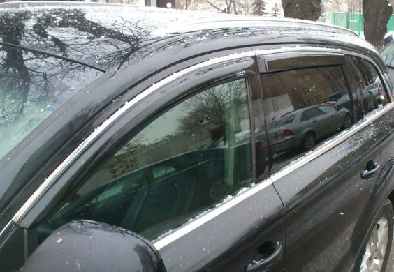 Купити Дефлектори вікон вітровики для Peugeot 508 2011- Combi З Молдингом Хром 36150 Дефлектори вікон Peugeot