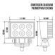 Купить LED фара Brevia Flood Ближний свет 10-30V 18W (6x3W) 1320Lm EPISTAR WHITE Алюминиевый корпус IP68 (10612QFX1) 94881 Дополнительные LЕD фары - 2 фото из 2