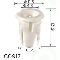 Купить Клипса крепления молдингов дверей Mercedes (A0019887681, 71368, 14019) (C0917) 73622 Втулка держатель