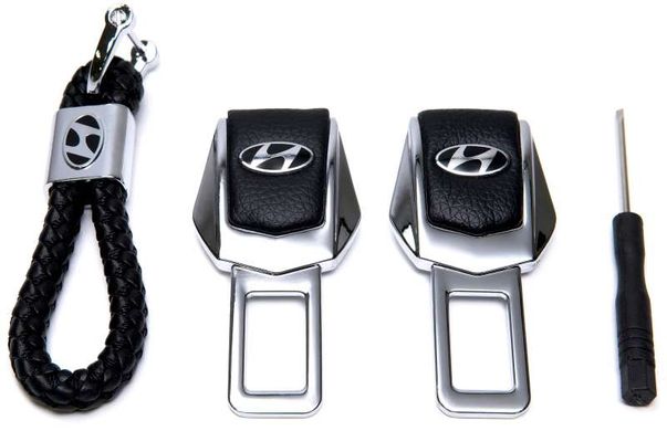 Купити Подарунковий набір №1 для Hyundai із заглушок ременів безпеки та брелока з логотипом 36643 Подарункові набори для автомобіліста