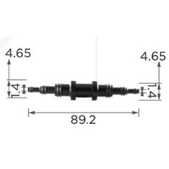 Купити З’єднувач для трубок d9.5 6.3 3.2мм ОЕМ 22054 (C419) 73721 З'єднувачі