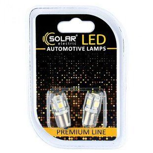 Купити Автолампи світлодіодні Solar LED 12V T8.5 5SMD white 2шт SL1331 40168