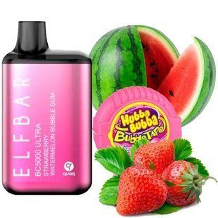 Купить ЕІf Ваг BC5000 Ultra POD 5% Strawberry Watermelon Bubble Gum - Клубника Арбуз Жвачка (Подзаряжаемый) 58065 Одноразовые системы