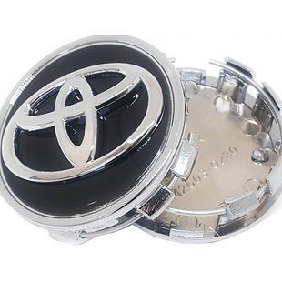Купить Колпачки на литые диски Toyota 62 х 56 мм Черный Хром 1 шт (TY-195) (42603-02320) 91324 Колпачки на титаны