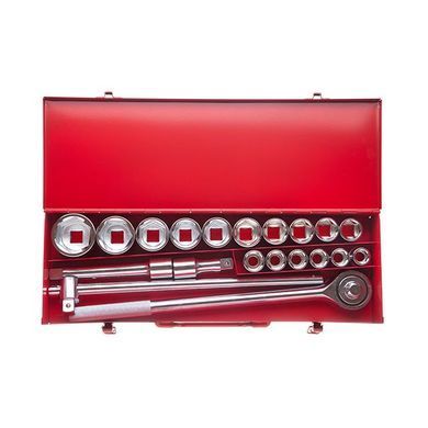 Купить Набор инструмента 3/4", 20 ед (гол. 19-50 мм) металлический кейс INTERTOOL ET-6024 77922 Наборы инструментов