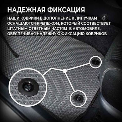 Купить Коврики в салон EVA для Mitsubishi Pajero Sport II 2008- с подпятником Черные-Бежевый кант 5 шт 67069 Коврики для Mitsubishi