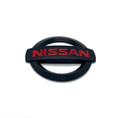 Купить Эмблема решетки задняя для Nissan матовая Черная 118х100 мм Пластикна скотче (Завод) 88381 Эмблемы на иномарки