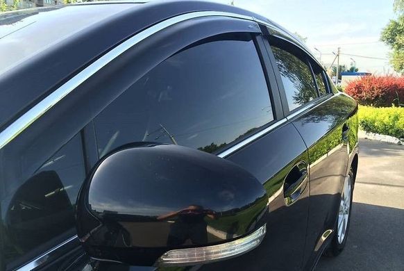 Купить Дефлекторы окон ветровики Volkswagen Passat B6 2005-2011 4 дв Sedan / Хром молдинг 35651 Дефлекторы окон Volkswagen