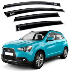 Купить Дефлекторы окон ветровики для Mitsubishi Outlander 2012-2020 Скотч 3M Voron Glass 81207 Дефлекторы окон Mitsubishi