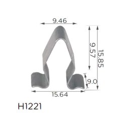 Купити Скоба В=15.8 Д=15.5 Ш=9 багажника, салон Mercedes, Volkswagen, Seat, Audi, Skoda (4A0867276A, 16500)H1221) 73835 Скоба Шайба Металева