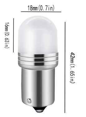Купити Автолампа світлодіодна LED 12/24V T25 6W Матова (BA15s) Білий Світло 1 шт №53 63535 Світлодіоди - T25 BA15s