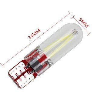 Купить Светодиод 12V Т10 Белый COB 10719 Стеклянная колба +35Lm 1шт 31785