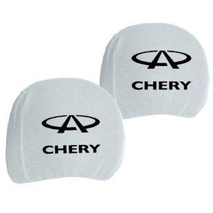 Купить Чехлы для подголовников Универсальные Chery Белые 2 шт 33505 Чехлы на подголовники