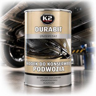 Купить Антикоррозионное защитное покрытие днища автомобиля К2 DURABIT UNDERCOAT 1л Антигравий Черный (L326) 102772 Шумовиброизоляция