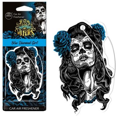 Купить Ароматизатор для авто Aroma Car Cellulose Dia De Los Muertos Blue Diamond Girl (83116) 74328 Ароматизаторы VIP