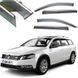 Купити Дефлектори вікон вітровики Benke для Volkswagen Passat B6 / B7 Variant 2005- (Чорний Молдинг Нержавіюча сталь 3D) 33475 Дефлектори вікон Volkswagen - 1 фото из 3
