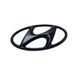Купити Емблема Hyundai 170х80 мм (2 напрямні + скотч) Чорна глянсова (Завод) 89532 Емблеми на іномарки