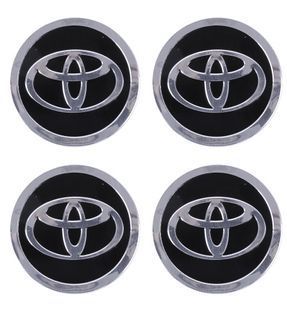 Купити Наклейка на ковпак Toyota 90 мм чорний 4 шт 23116 Наклейки на ковпаки