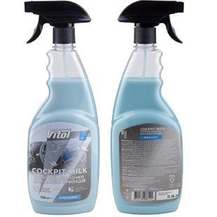 Купить Полироль торпеды молочко Vitol Матовый нейтрализует запах 750 мл BlackIce 91382 Полироли торпеды молочко