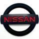 Купить Эмблема решетки задняя для Nissan Черная 160 мм Пластикна скотче (Завод) 88384 Эмблемы на иномарки