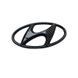 Купити Емблема Hyundai 170х80 мм (2 напрямні + скотч) Чорна карбон (Завод) 89533 Емблеми на іномарки