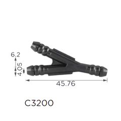 Купить Соединитель для трубок тройник d4, 05 6, 2 45, 76 мм (C3200) 73725 Соединители