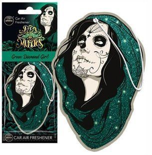 Купити Ароматизатор для авто Aroma Car Cellulose Dia De Los Muertos Green Diamond Girl (83279) 74330 Ароматизатори підвісні