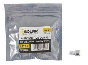Купить Светодиод 12V Т10 Белый SMD 1 Solar LS241_P Линза 10шт 26216
