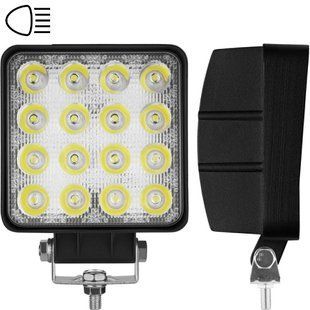 Купить LED фара Brevia Sport Дальний свет 10-30V 48W (16x3W) 3520Lm Алюминиевый корпус IP68 (10652QSX1) 94889 Дополнительные LЕD фары