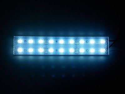 Купить Подсветка салона диодная двойная Призма алюминий 12V - 8 см 2А 12LED Белый свет (5630) 100398 Подсветки - Стопы внутрисалонные