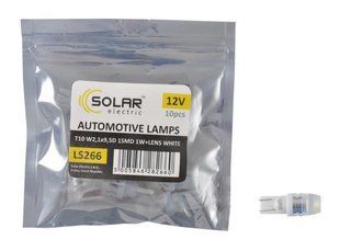 Купить Светодиод 12V Т10 Белый SMD 1 Solar LS266_P Линза 10шт 26217