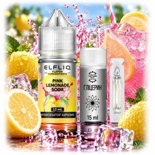 Купить ЕІf Lіq Aroma 30 ml Pink Lemonade Soda Ягодная Газировка (Самозамес 3в1) 110881 Жидкости от EL