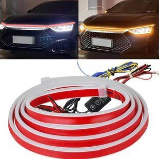 Купить Подсветка Капота Гибкая 12V LED Динамическая RGB 150 см (Боковое свечение) 83511 Подсветки - Стопы внутрисалонные