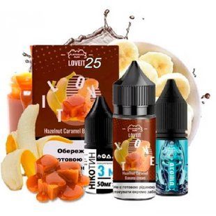 Купити Piдина Самозаміс Flavorlab Love IT 30ml 25мг Hazelnut Caramel Banana Cream Горіхово Карамельна Паста Банан 79832 Рідини FL