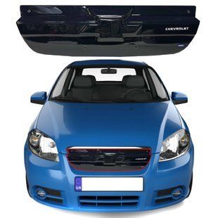 Купить Зимняя накладка на решетку радиатора Chevrolet Aveo T250 06-11 Глянец Voron Glass 83475 Зимние накладки на решетку радиатора