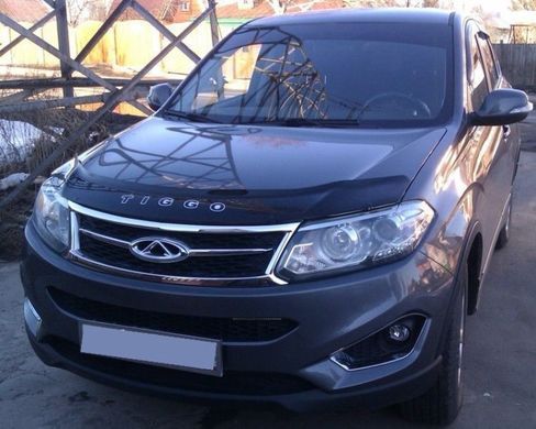 Купить Дефлектор капота мухобойка Chery Tiggo 5 2014-2020 Евро Крепление (Vip Tuning) CR11 536 Дефлекторы капота Chery