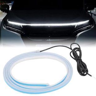 Купить Подсветка Капота Гибкая 12V LED Динамическая Белая 180 см (Боковое свечение) 83512 Подсветки - Стопы внутрисалонные