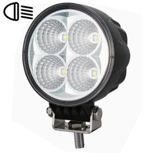 Купить LED фара Brevia EPISTAR Flood Ближний свет 10-30V 12W (4x3W) 880Lm Алюминиевый корпус IP68 (10601RFX1) 86326 Дополнительные LЕD фары