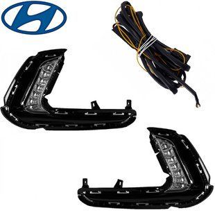 Купити LED Протитуманні фари для Hyundai Elantra 2016-2018 12V DRL з проводкою (HY-401-LED) 81539 Протитуманні фари модельні Іномарка