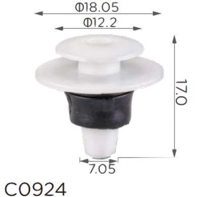 Купити Кліпса кріплення молдингу Крило Багажник VW SKODA SEAT TOYOTA MAZDA FORD AUDI PORSCHE C0924 73367 Фіксатор молдингів та радіаторних решіток