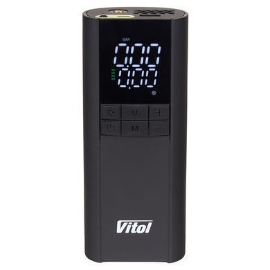 Купити Портативний компресор акумуляторний Vitol 3в1 7.4V 29.6wh 8000mAh РК-дисплеєм (K-35) 94862 Електричні автомобільні компресори