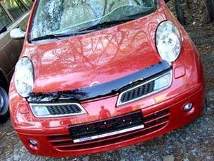 Купить Дефлектор капота мухобойка Nissan Micra (K12) 2002-2010 2055 Дефлекторы капота Nissan