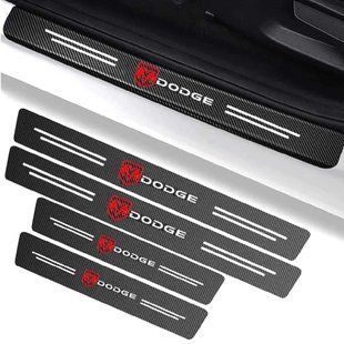 Купить Защитная пленка накладка на пороги для Dodge Черный Карбон 4 шт 86263 Защитная пленка для порогов и ручек