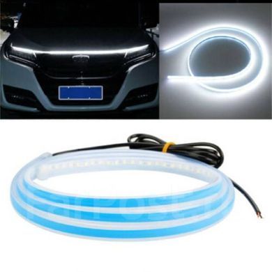 Купить Подсветка Капота Гибкая 12V LED Динамическая Белая 150 см (Боковое свечение) 83513 Подсветки - Стопы внутрисалонные