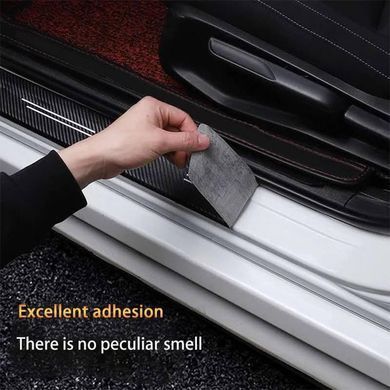 Купить Защитная пленка накладка на пороги для Geely Черный Карбон 4 шт 86327 Защитная пленка для порогов и ручек