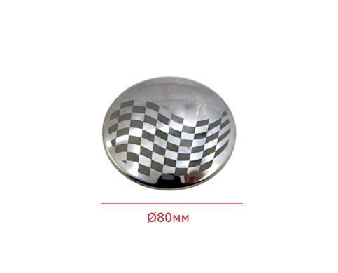 Купити Накладка емблеми Skoda (спорт прапор) &Oslash;80 мм (на скотчі) 1U0853621C 90105 Емблеми на іномарки